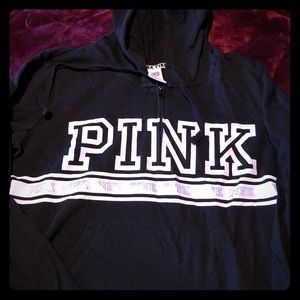PINK branded, black hooded Sweatshirt